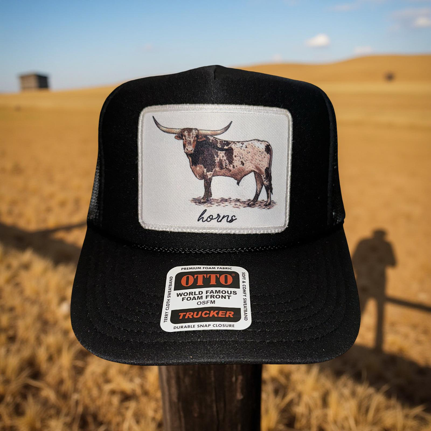 Texas Bevo Sketch Printed Patch Hat